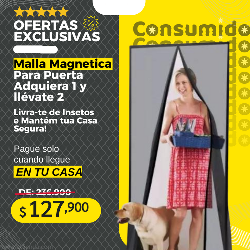 Malla Magnetica Para Puerta - Adquiera 1 y llévate 2 [Oferta única y limitada]