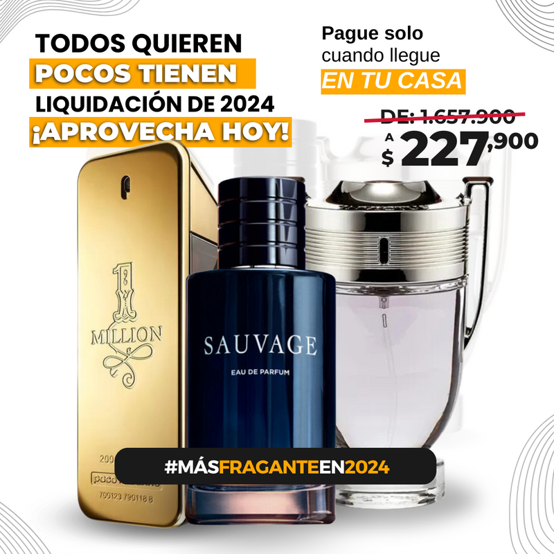 Super Liquidación de Stock (3 Perfumes de Hombres por el Precio de 1)