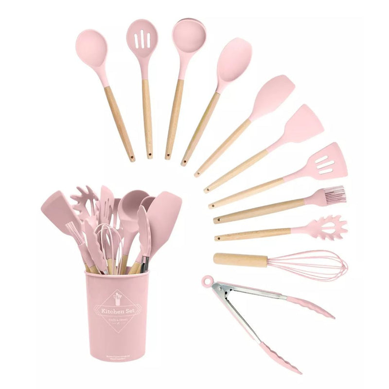 Set Cocina 12 Utensilios Silicona Kit