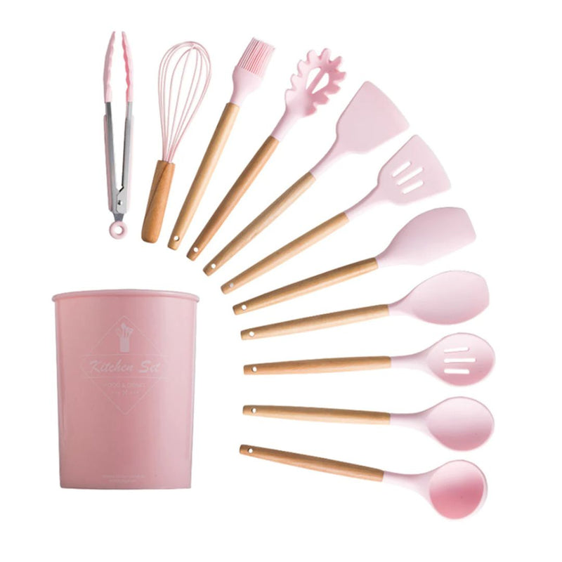 Set Cocina 12 Utensilios Silicona Kit