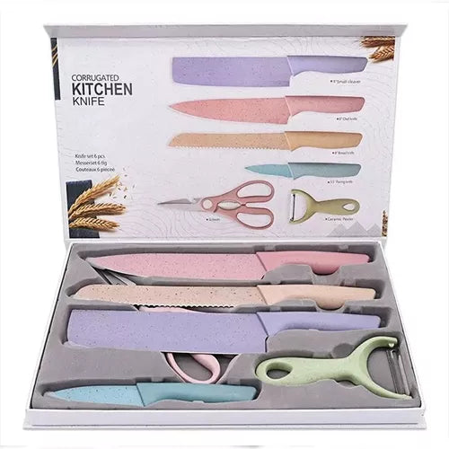 Set Cuchillos De Cocina En Acero Inoxida