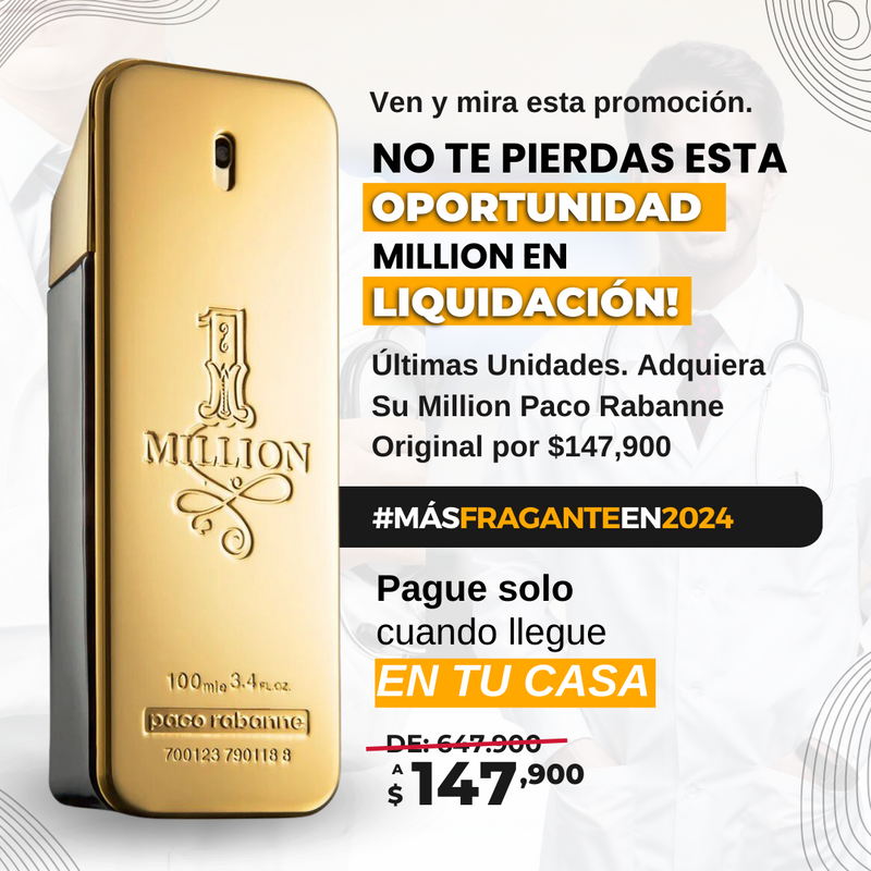 One Million Paco Rabanne Original 100ml- Oferta limitada, realmente quedan pocas unidades...