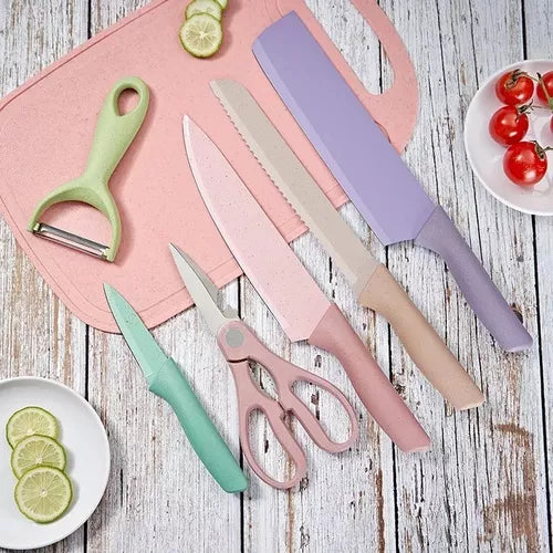 Set Cuchillos De Cocina En Acero Inoxida